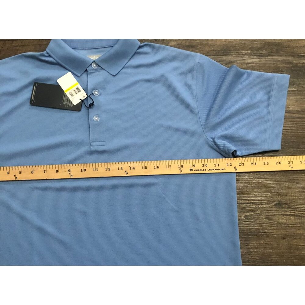 Callaway Opti Dry Mens Medium Blue Short Sleeve Golf Polo Shirt New with Tags - Picture 5 of 5